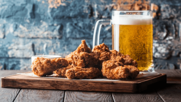 chicken wings beer