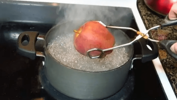 boiled apples