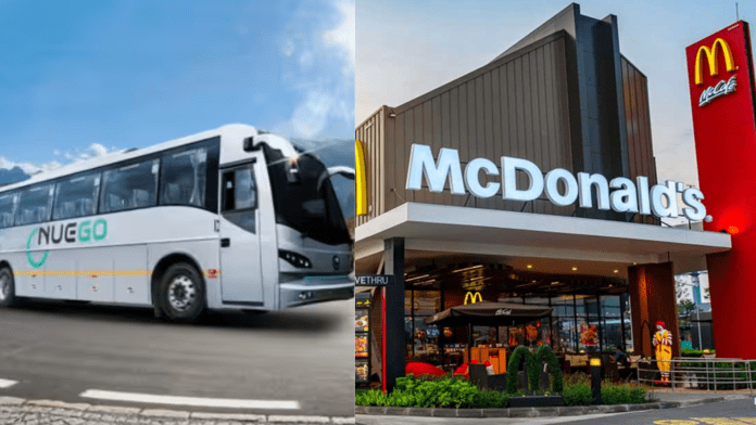 NueGo electric bus & McDonald's