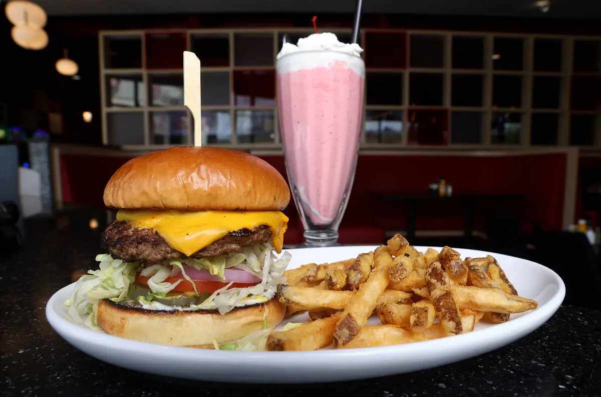 Burger Fries and Milkshake