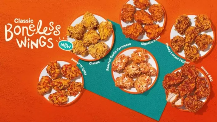 Popeyes boneless wings menu